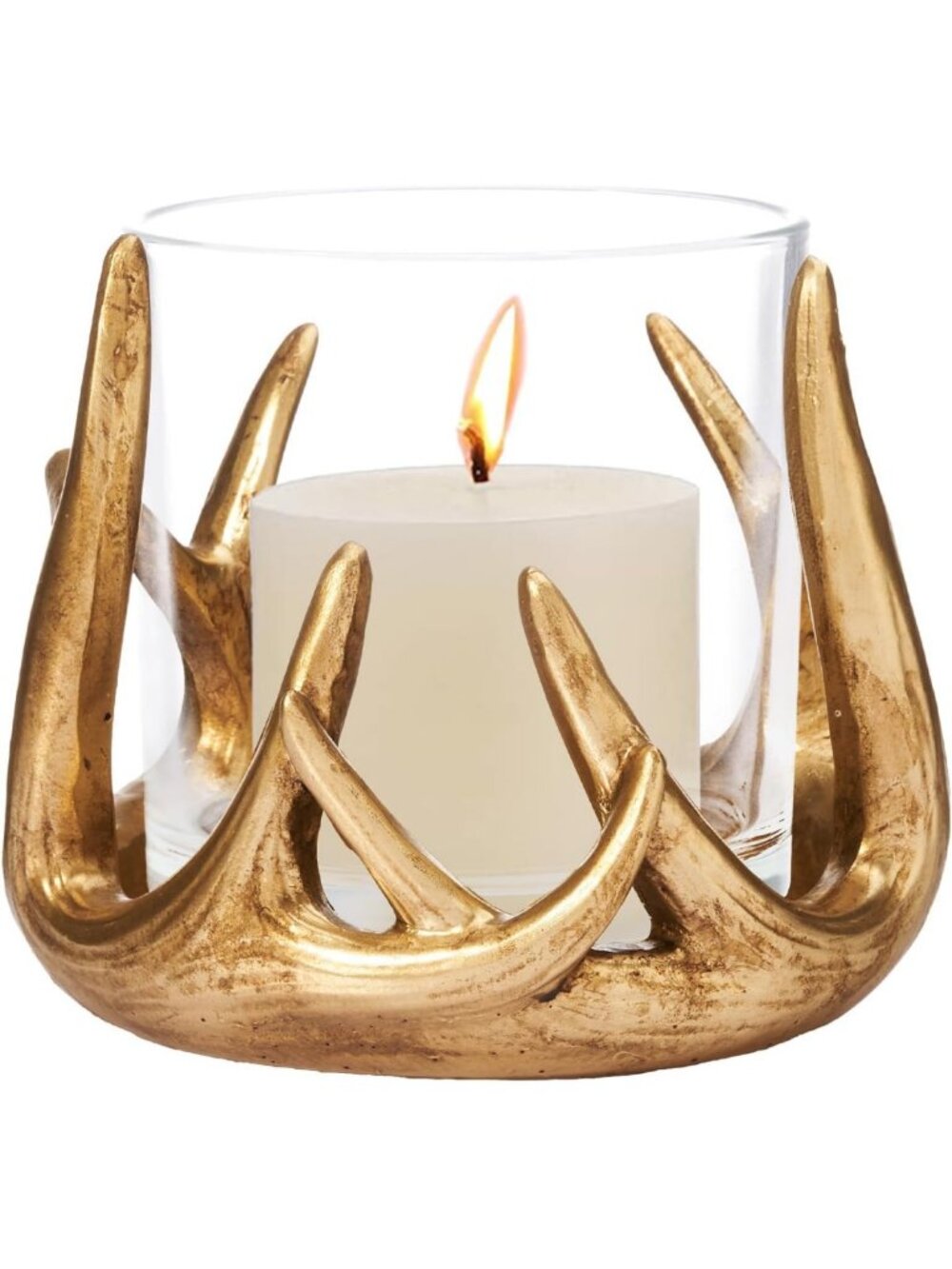 Festive Reindeer Antler Tealight Candle Holder | Christmas Home Decor Accent